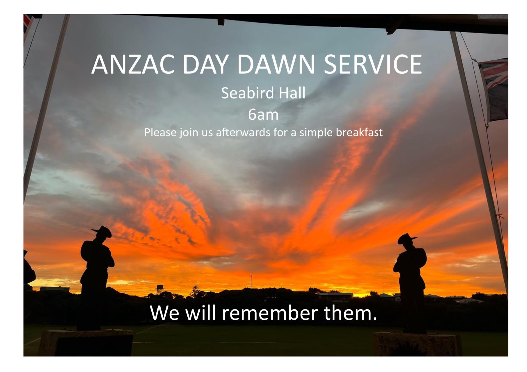 Seabird Anzac Day Dawn Service