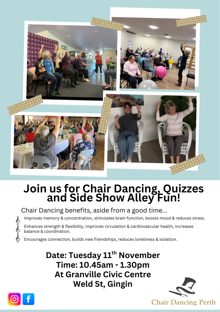 Seniors Week 2025 - Chair Dancing Perth Coming to Gingin!