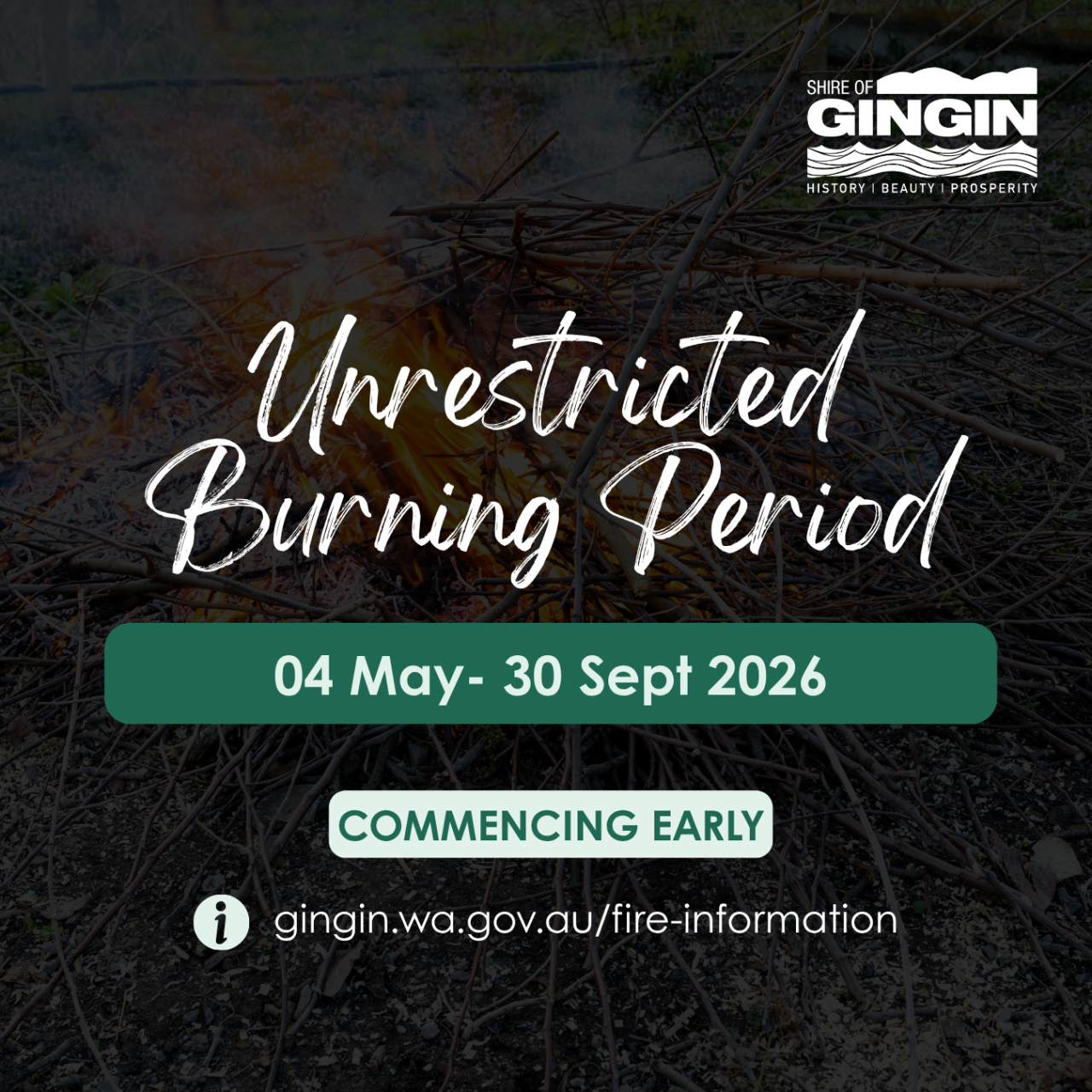 Cessation of Restricted Burning Period