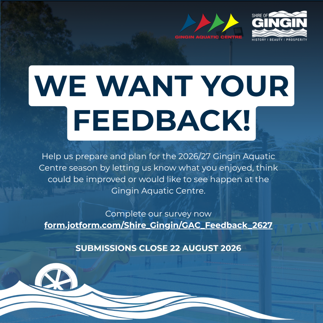 Help us Prepare the Gingin Aquatic Centre for the 2026/27 Season