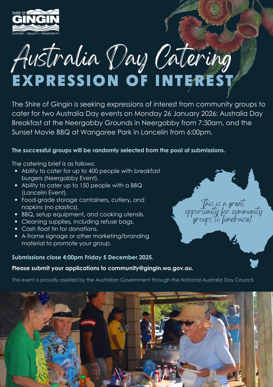 Australia Day Catering - EOI