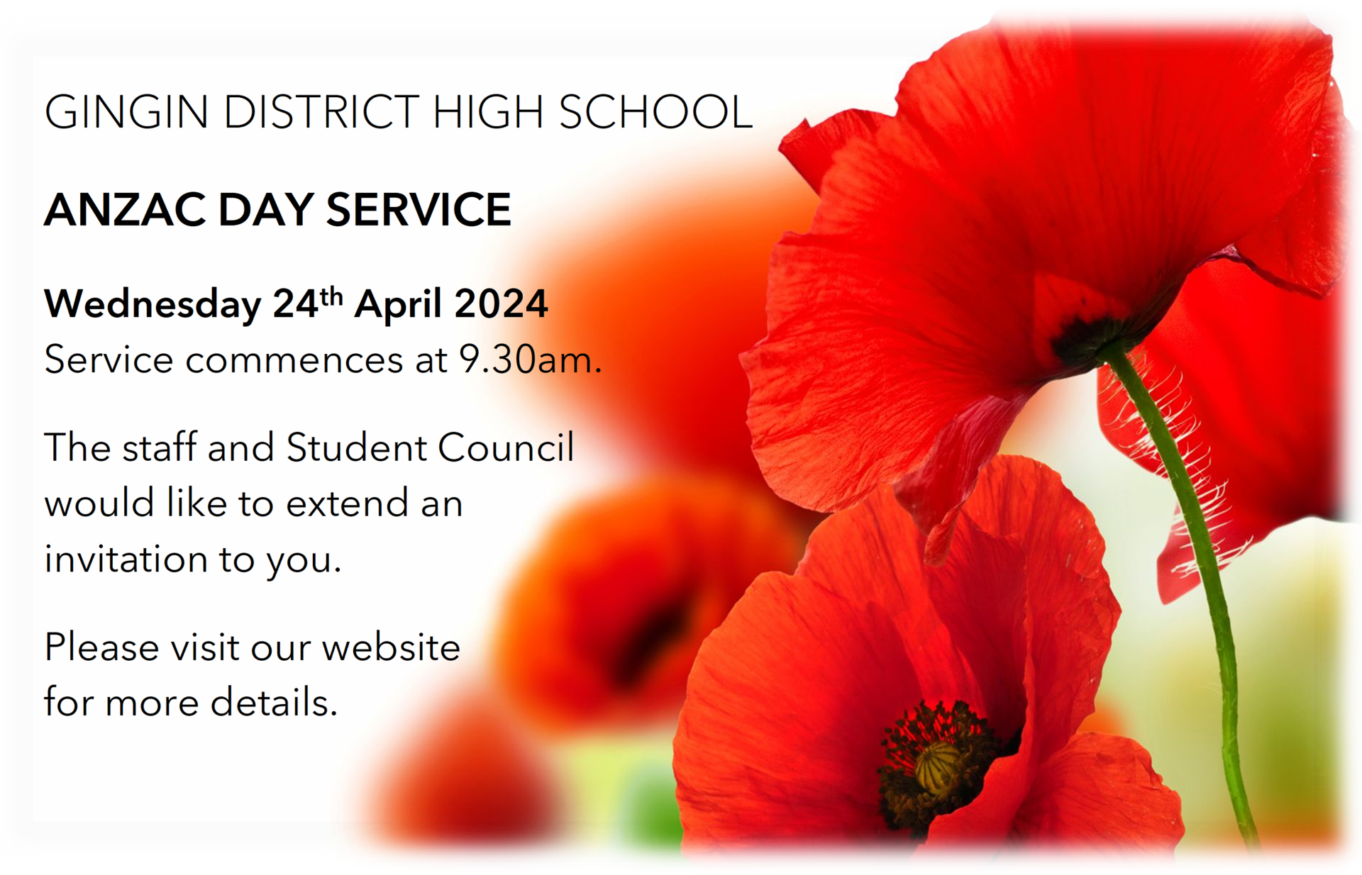 Gingin District High School Anzac Day Service