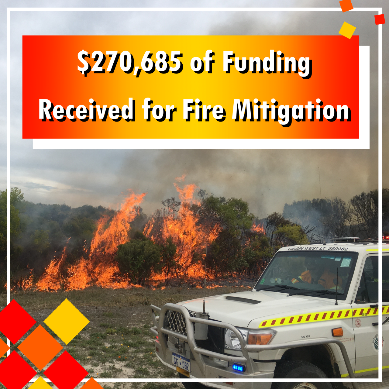 $270,685 in Grant Funding received for Mitigation Works  😊💰🔥