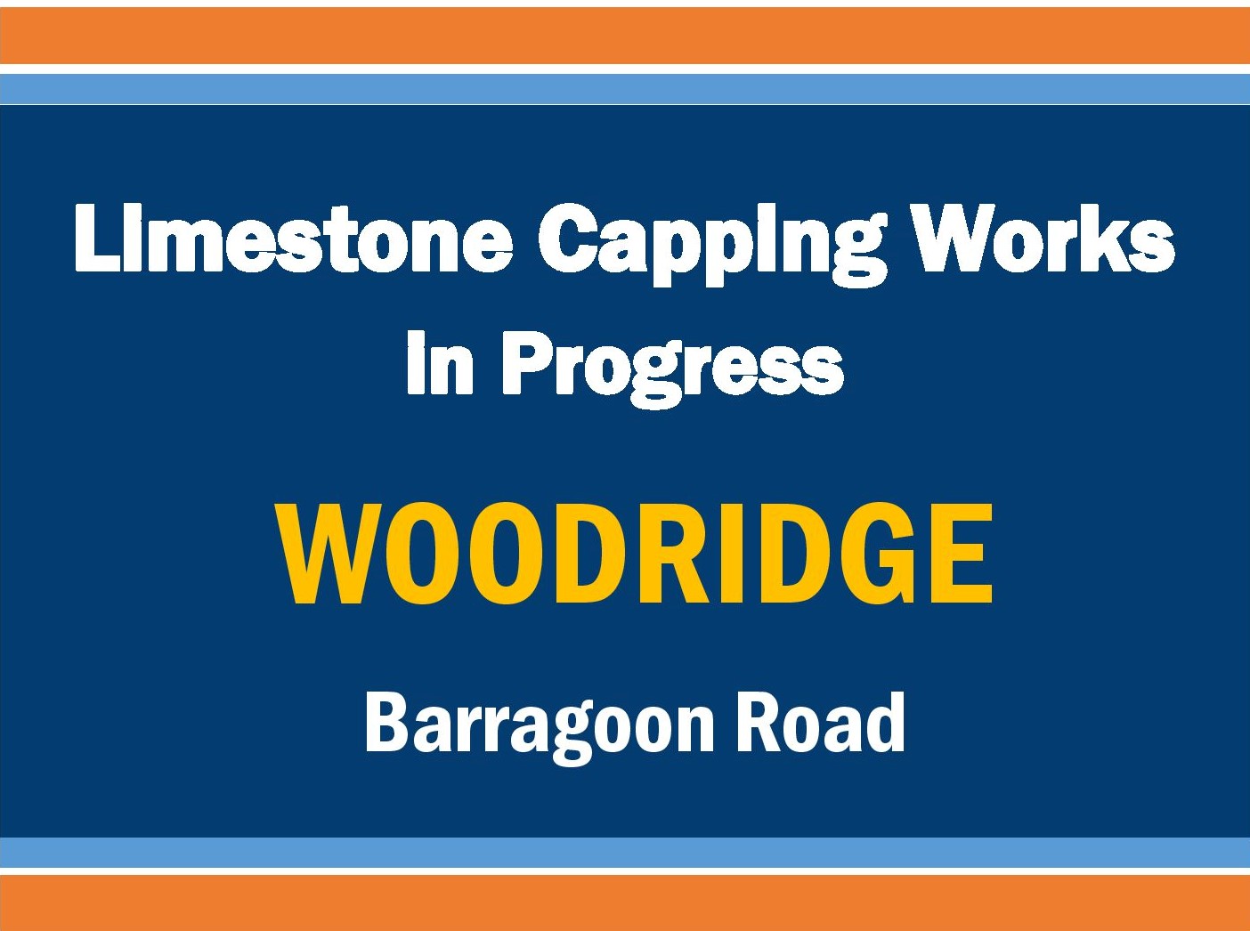 Limestone Capping Works - Woodridge